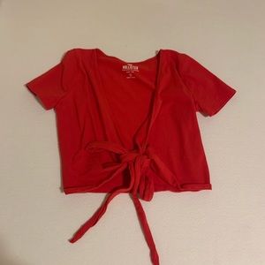 Red tie top from holister